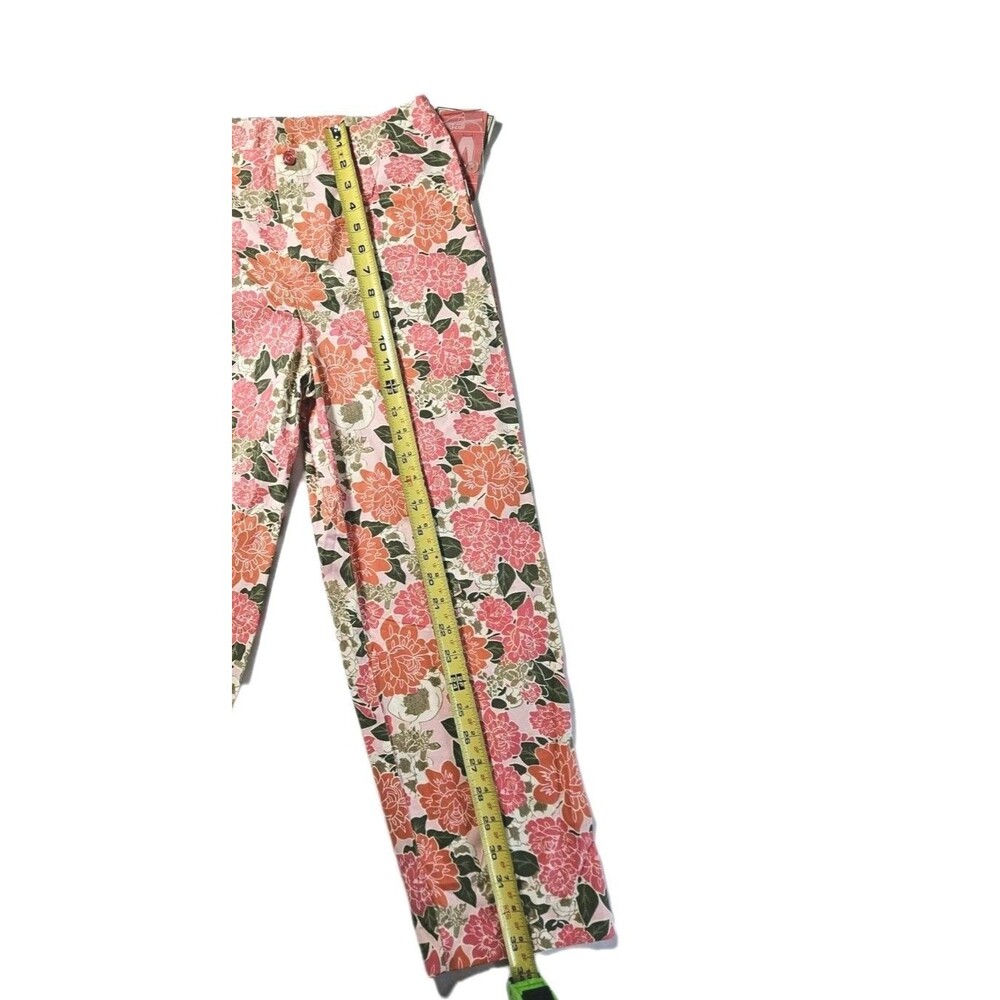 White Stag Women's Multicolored Pink Floral Mid-Calf Capri Size 4 New with Tags - Picture 3 of 7